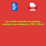 Fac simile contratto di noleggio autobus con conducente​ PDF e Word