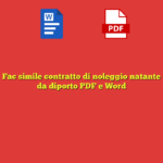 Fac simile contratto di noleggio natante da diporto PDF e Word