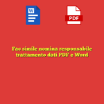 Fac simile nomina responsabile trattamento dati PDF e Word