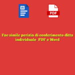 Fac simile perizia di conferimento ditta individuale​ PDF e Word