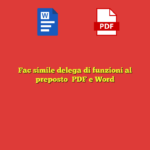 Fac simile delega di funzioni al preposto​ PDF e Word