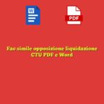 Fac simile opposizione liquidazione CTU PDF e Word