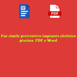 Fac simile preventivo impianto elettrico piscina​ PDF e Word