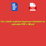 Fac simile registro ingresso visitatori in azienda PDF e Word