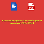 Fac simile registro di controllo gru su autocarro​ PDF e Word